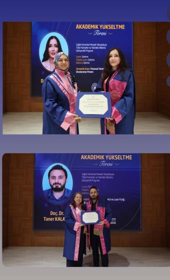 Akademik Yükseltme Töreninde Optisyenlik Programı Öğretim Üyelerimize Unvan Takdimi